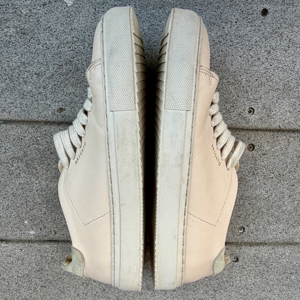 Axel Arigato Nude Low Top Leather Sneakers Women 37 Laces 98163 Flat Portugal - Picture 11 of 13